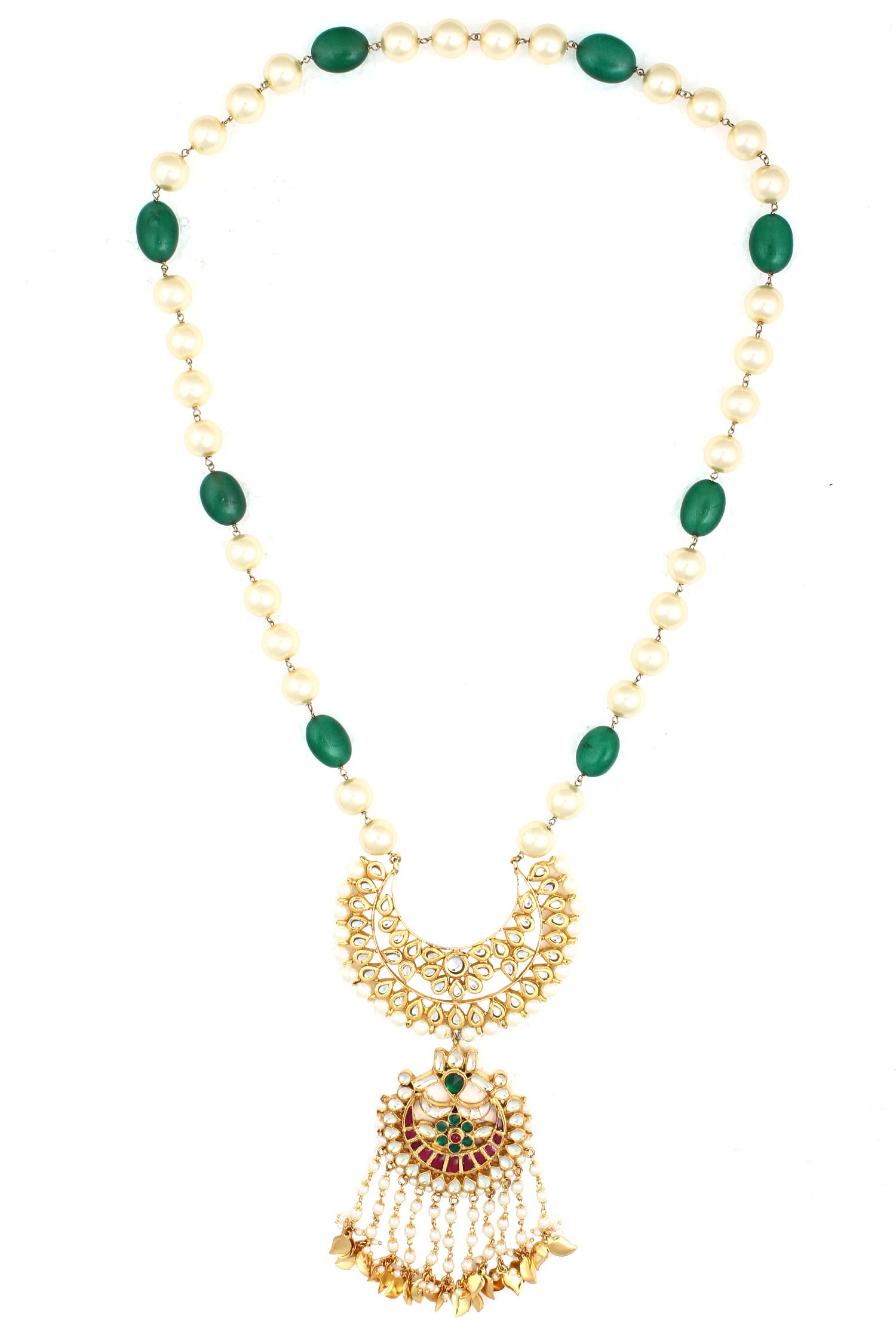 Kundan jadau onyx necklace - Maisara - Designers